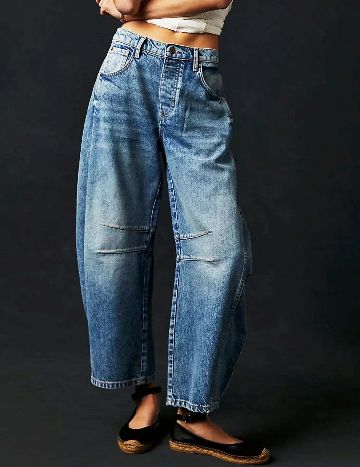 Leilani Monroe | Leopard Print Barrel Jeans For Women