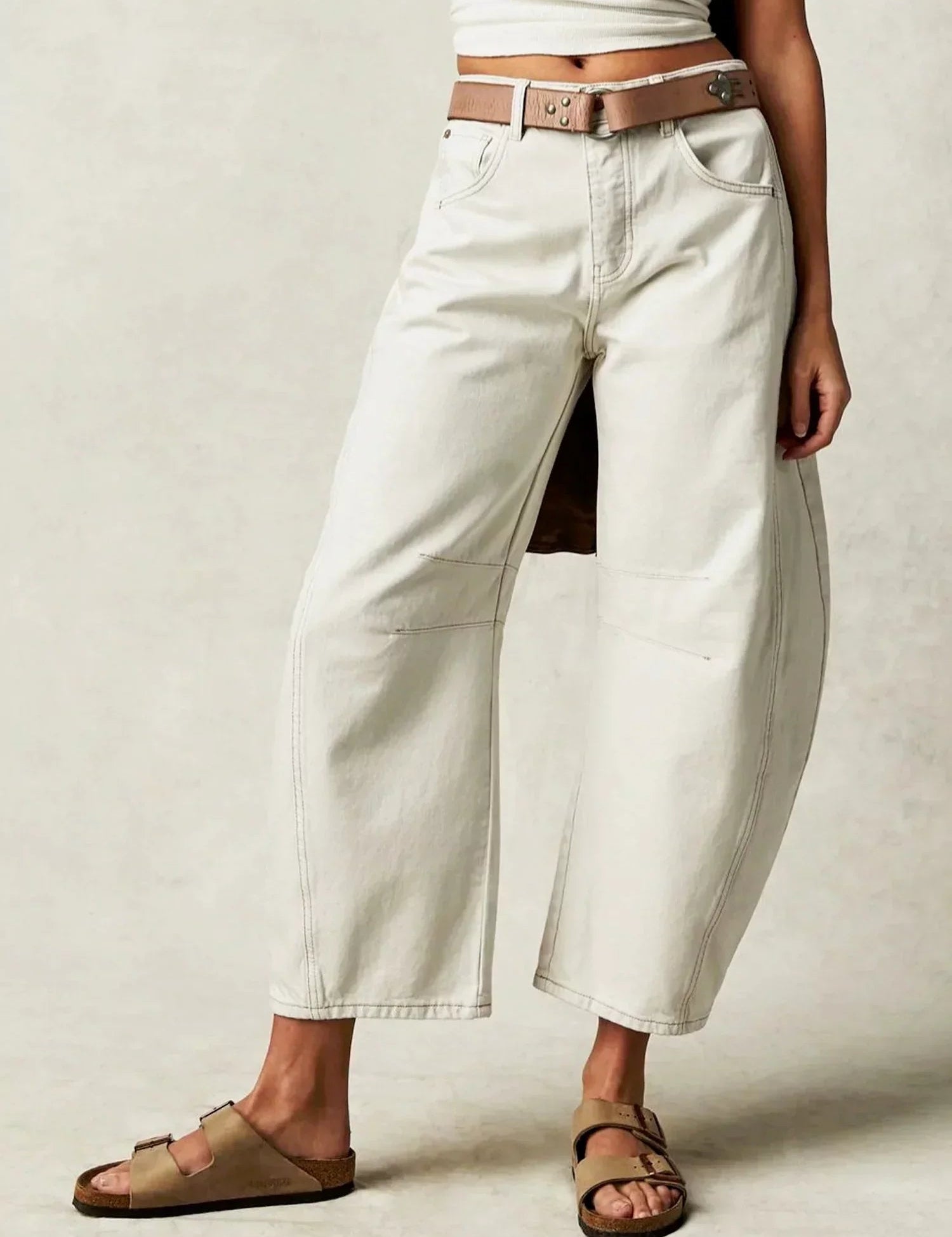 Leilani Monroe | Leopard Print Barrel Jeans For Women