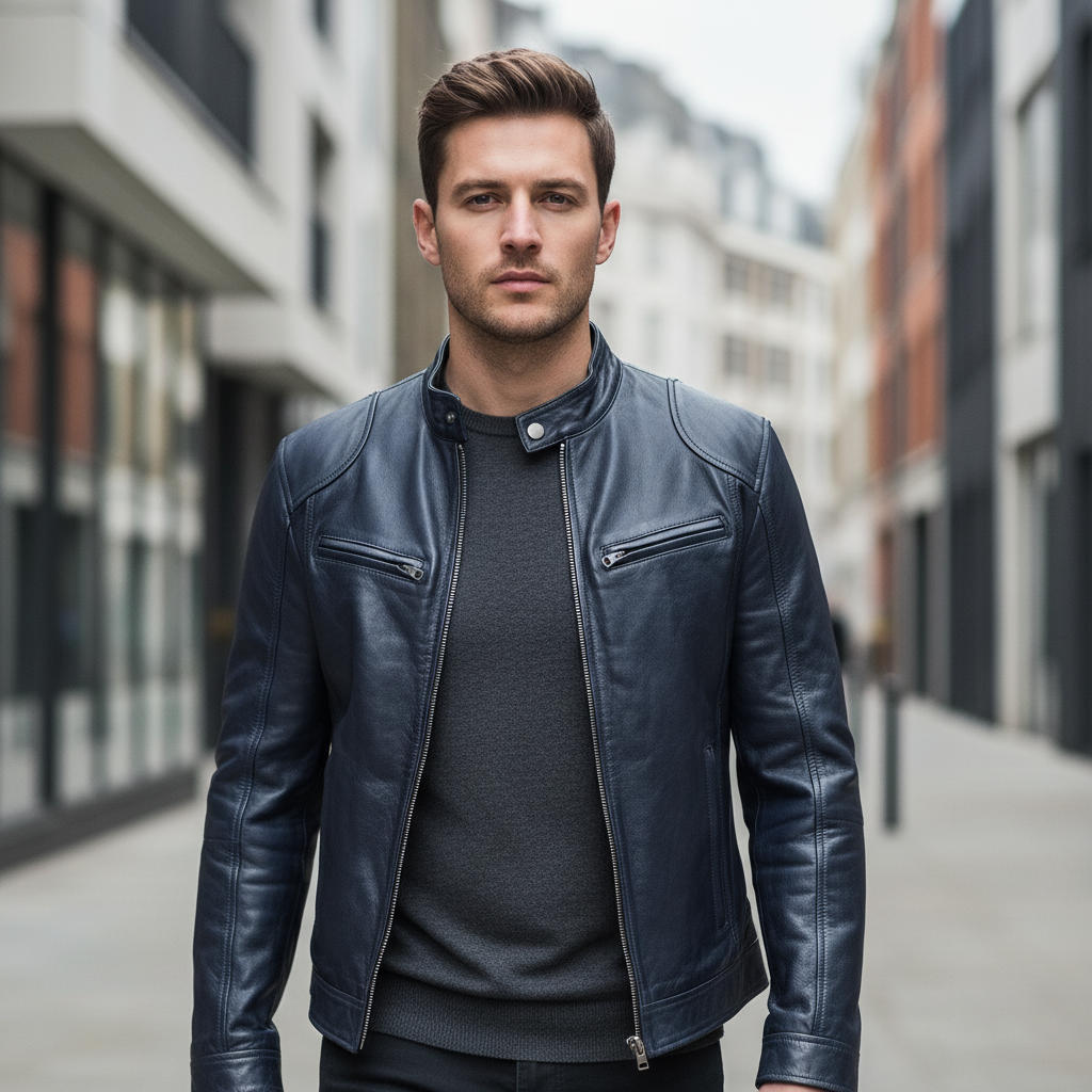 Leonardo Vieri | Biker Bomber Jacket with Urban Edge
