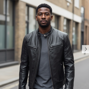 Leonardo Vieri | Biker Bomber Jacket with Urban Edge