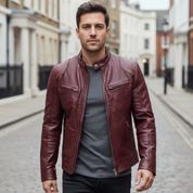 Leonardo Vieri | Biker Bomber Jacket with Urban Edge