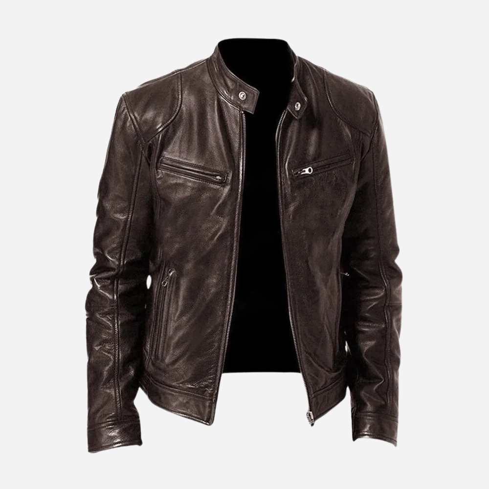 Leonardo Vieri | Biker Bomber Jacket with Urban Edge