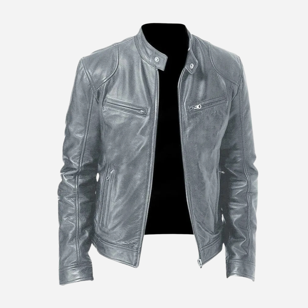 Leonardo Vieri | Biker Bomber Jacket with Urban Edge