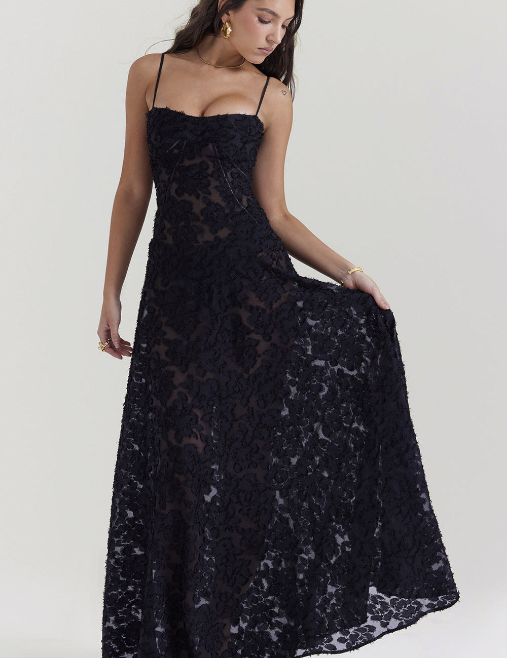 Lily Hawthorne | Satin Maxi Prom Dress