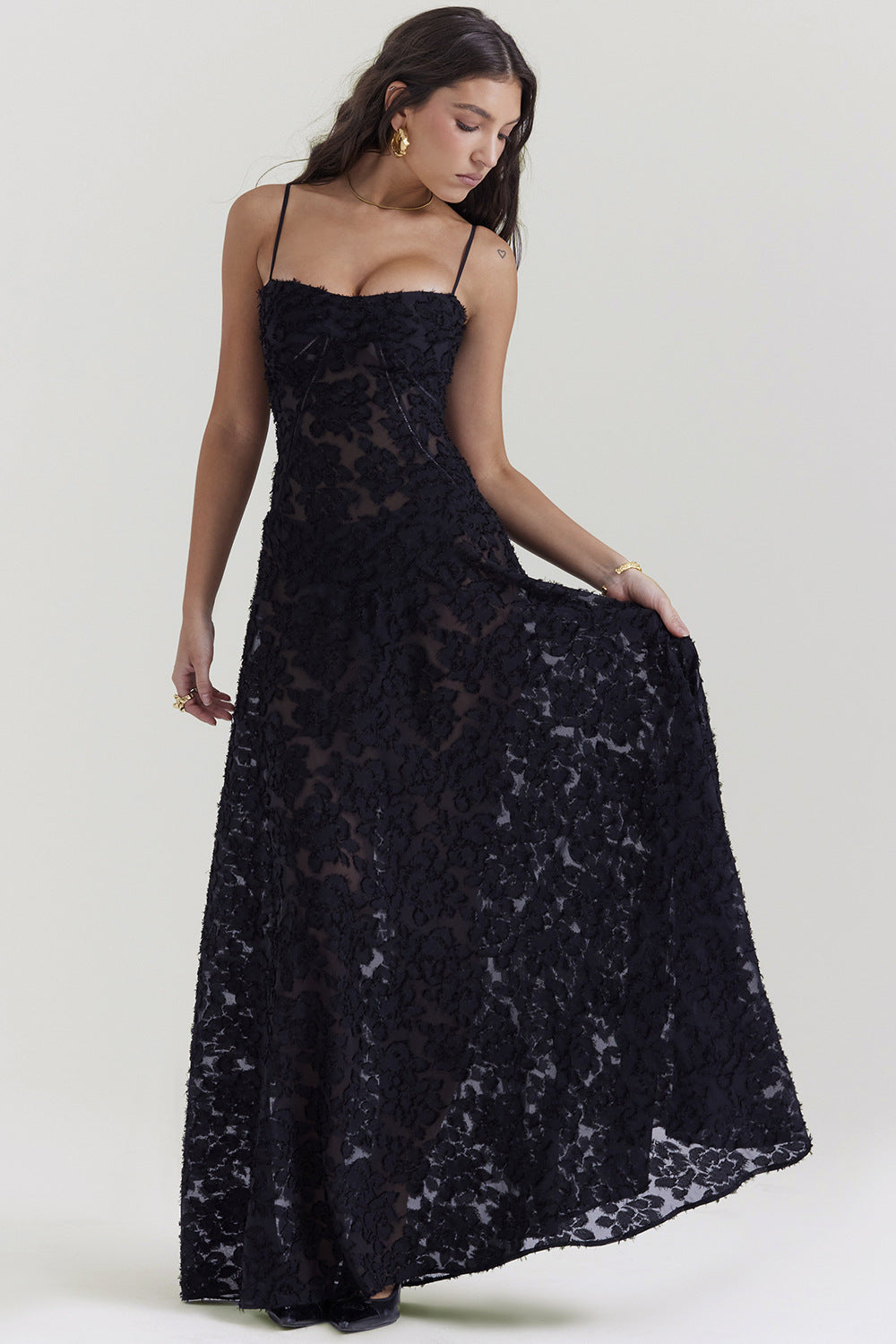 Lily Hawthorne | Satin Maxi Prom Dress