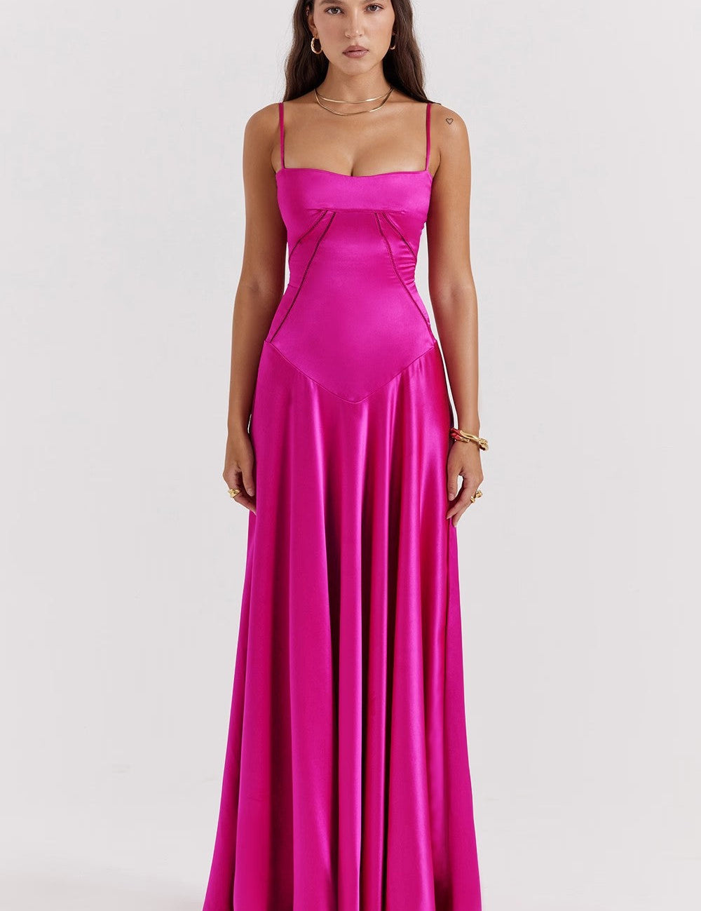 Lily Hawthorne | Satin Maxi Prom Dress