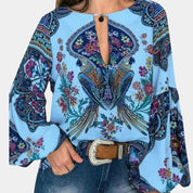Marina Kirkwood | Floral Print Blouse With Bishop Sleeves