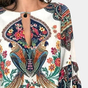 Marina Kirkwood | Floral Print Blouse With Bishop Sleeves