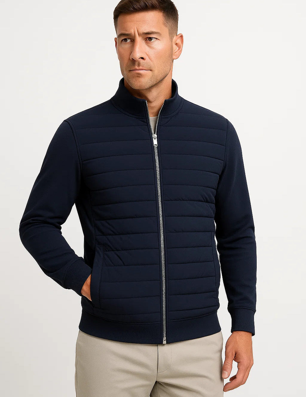 Lorenzo Bellini | Modern Quilted Zip Jacket For Men