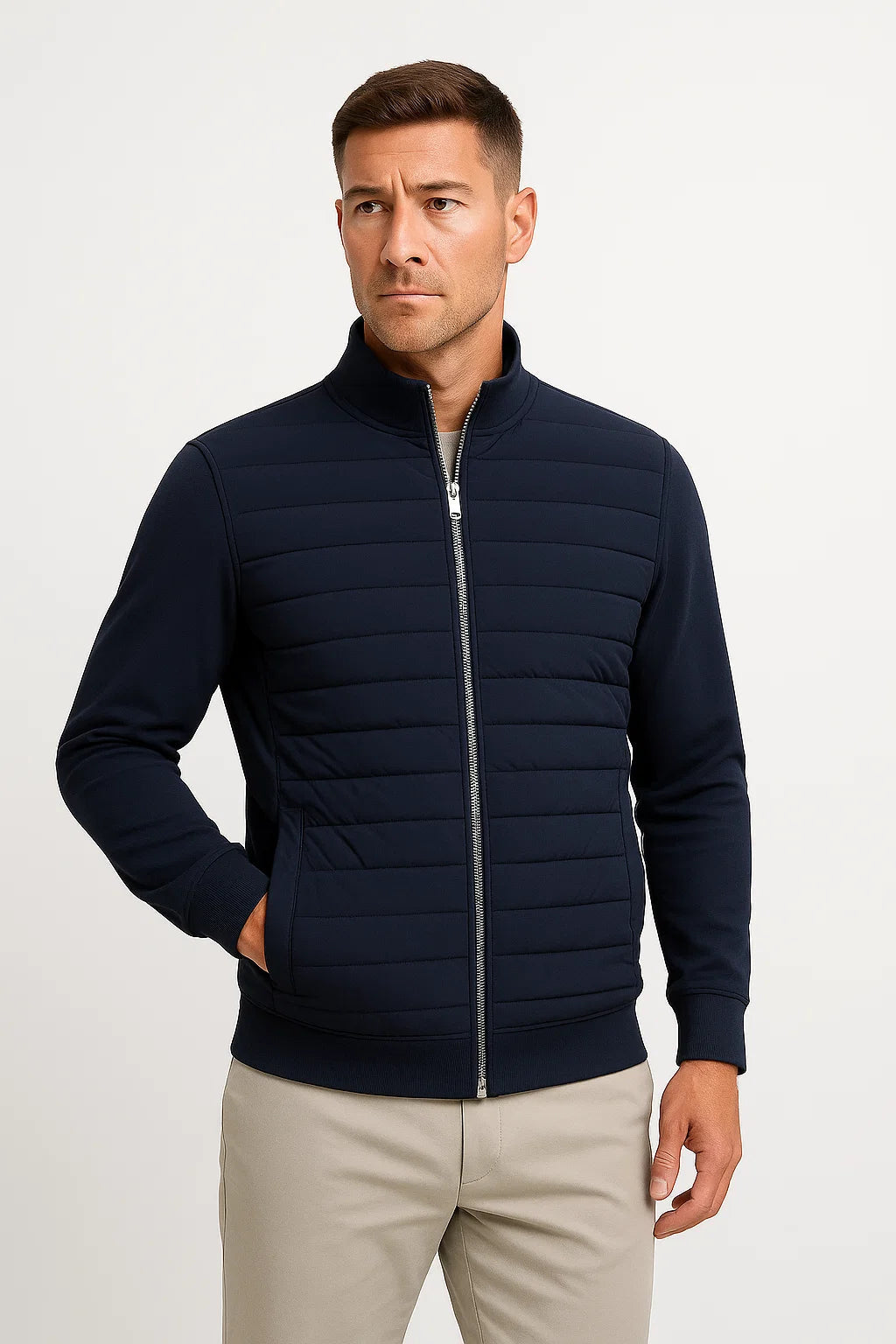 Lorenzo Bellini | Modern Quilted Zip Jacket For Men