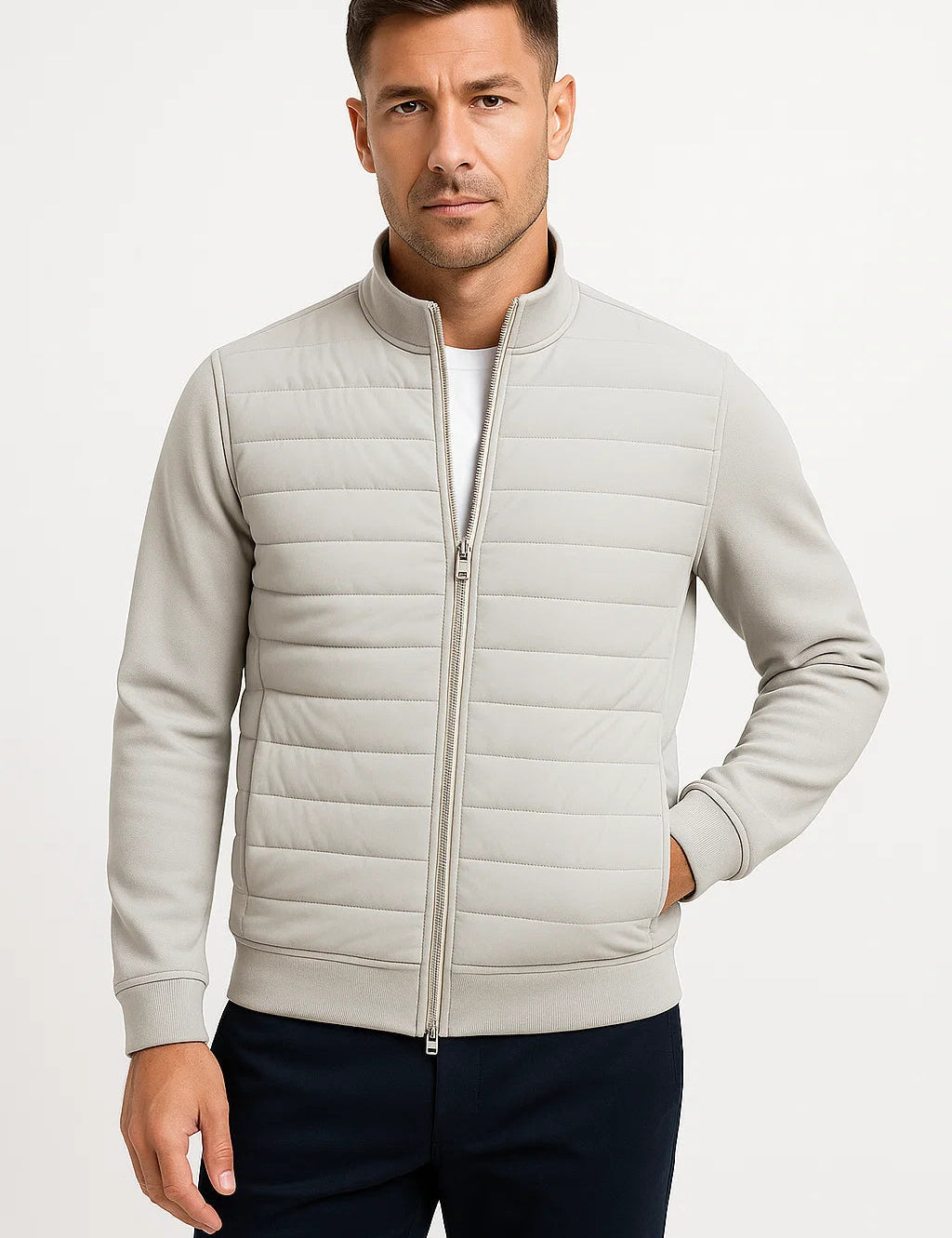 Lorenzo Bellini | Modern Quilted Zip Jacket For Men