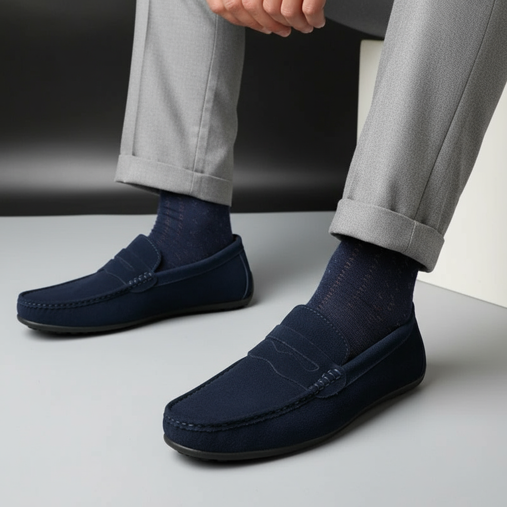 Lorenzo Bianchi | Classic Suede Driving Loafers For Men