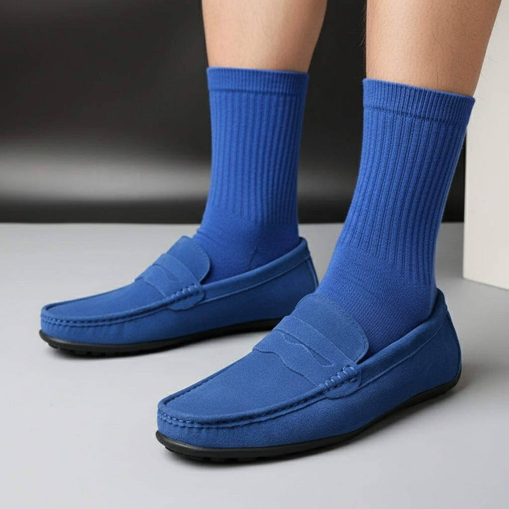 Lorenzo Bianchi | Classic Suede Driving Loafers For Men