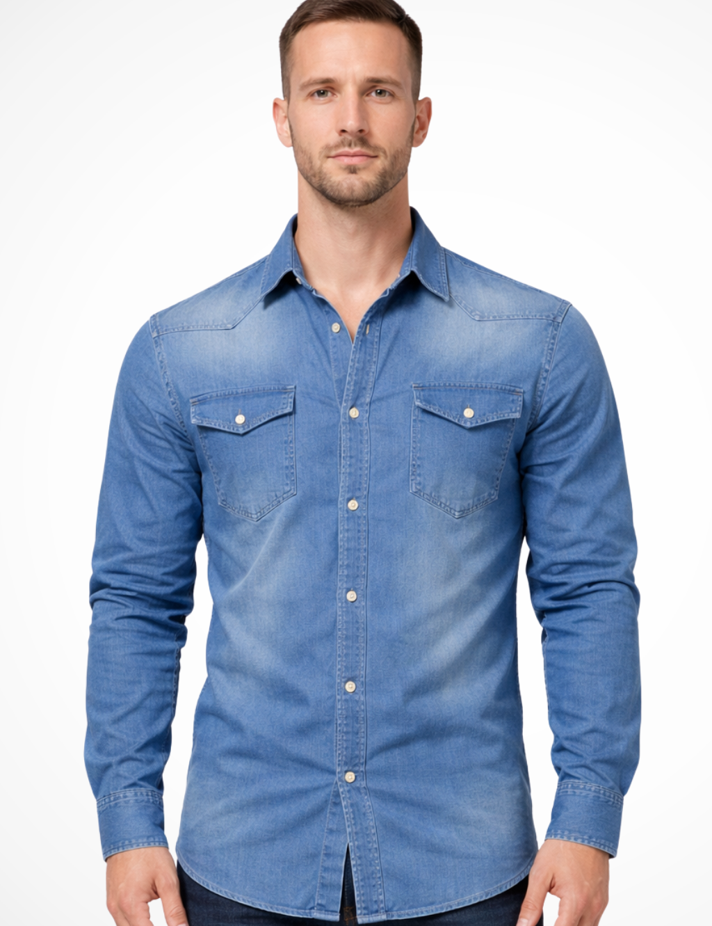 Lorenzo Bianchi | Tailored Denim Shirt for Men