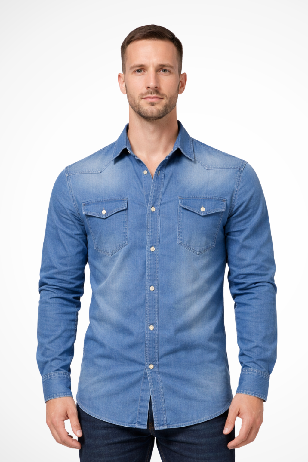 Lorenzo Bianchi | Tailored Denim Shirt for Men