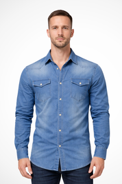 Lorenzo Bianchi | Tailored Denim Shirt for Men