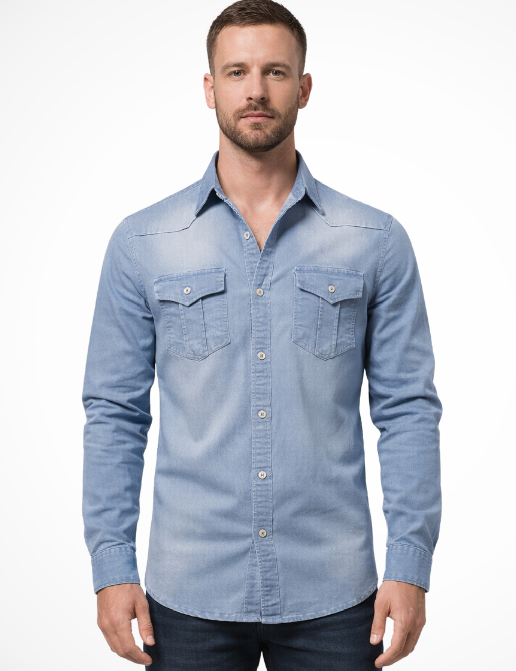 Lorenzo Bianchi | Tailored Denim Shirt for Men