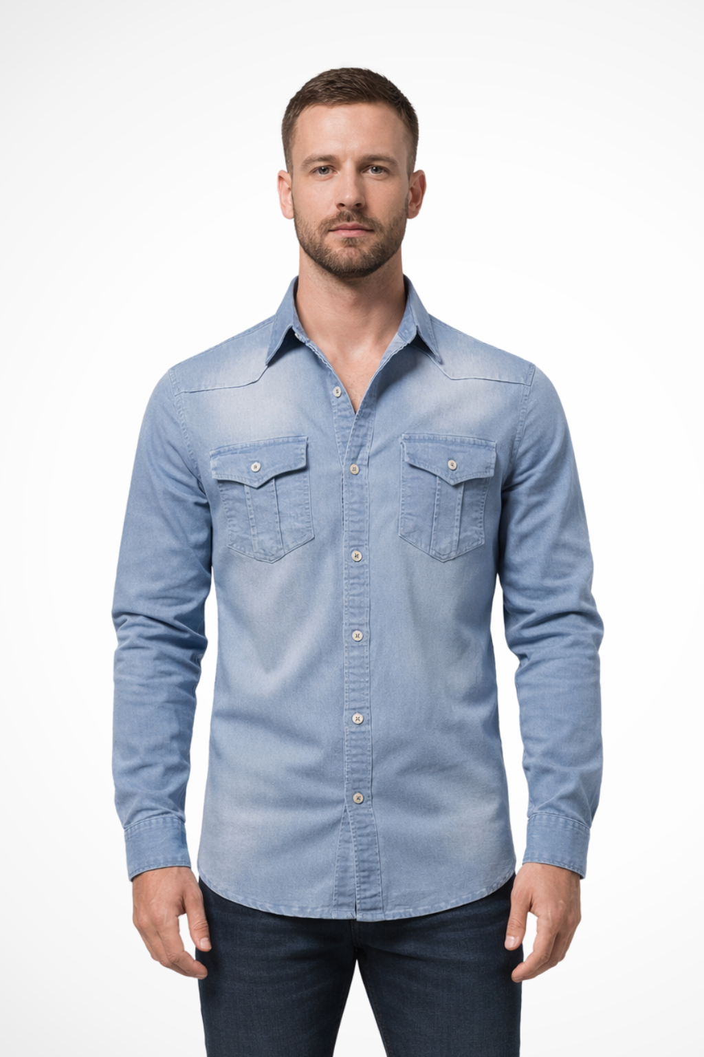 Lorenzo Bianchi | Tailored Denim Shirt for Men