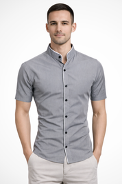 Lorenzo Bianchi | Tailored Mandarin Collar Shirt For Men