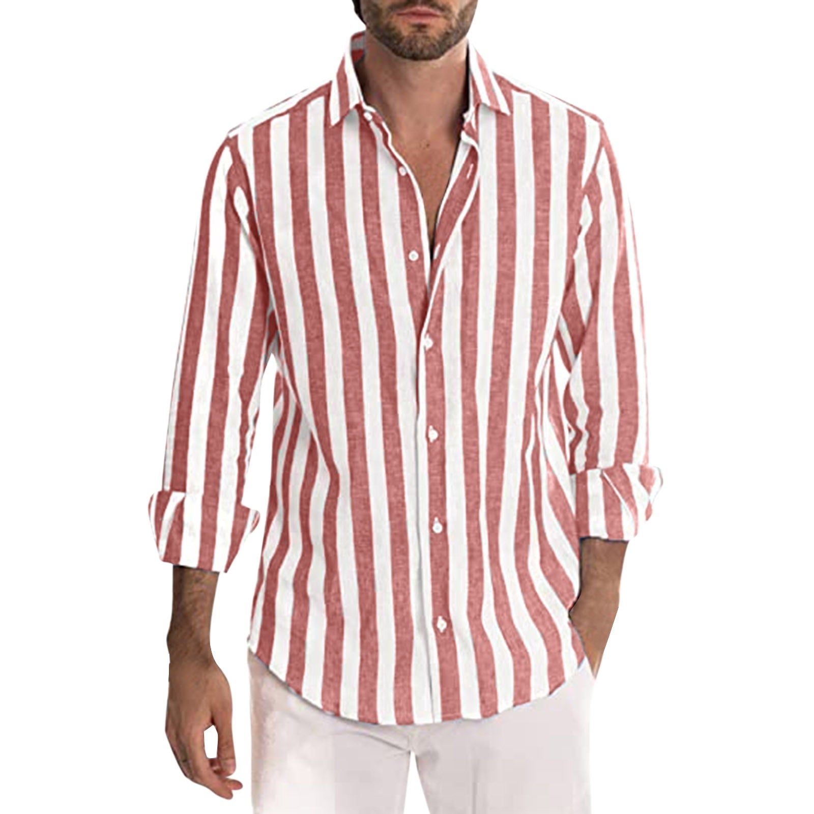 Lorenzo Whitaker | Coastal Striped Linen Shirt For Men