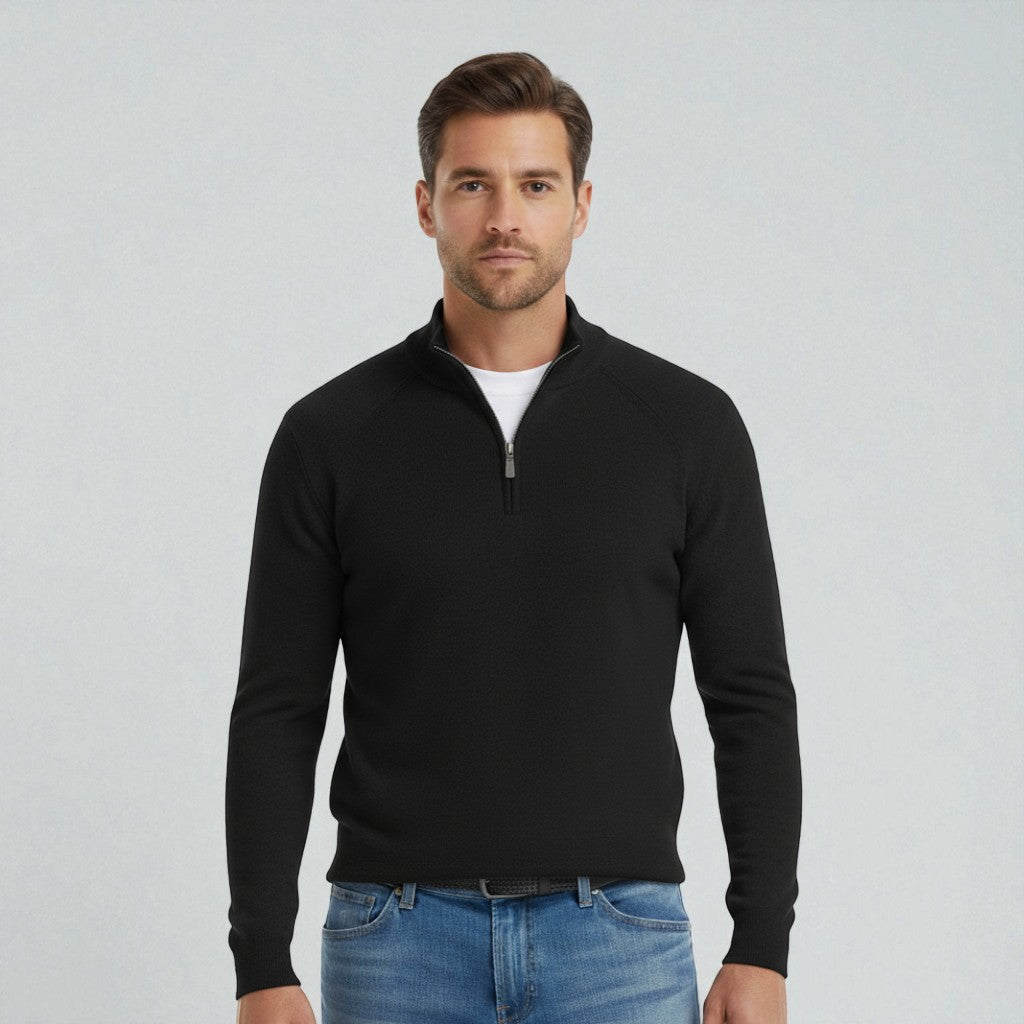 Martin | Refined Half-Zip Knit Sweater For Men
