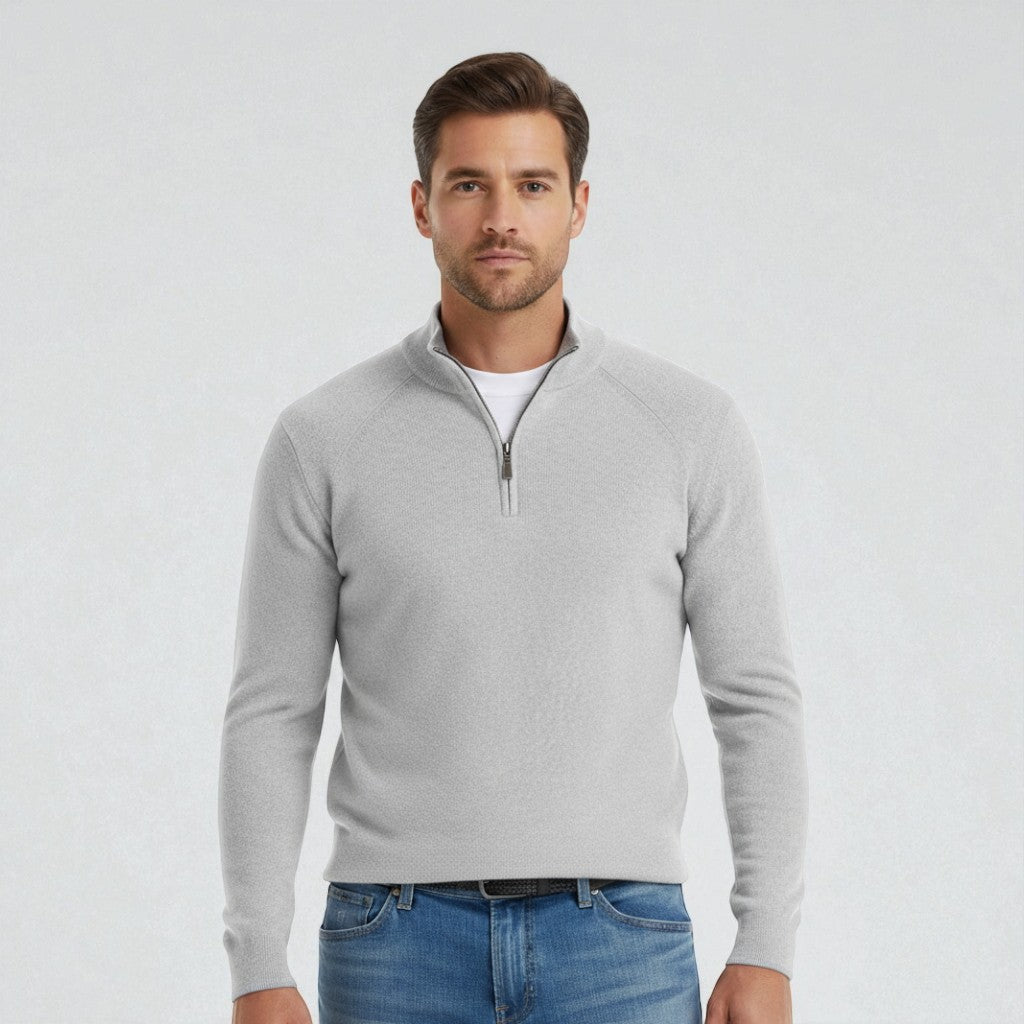 Martin | Refined Half-Zip Knit Sweater For Men
