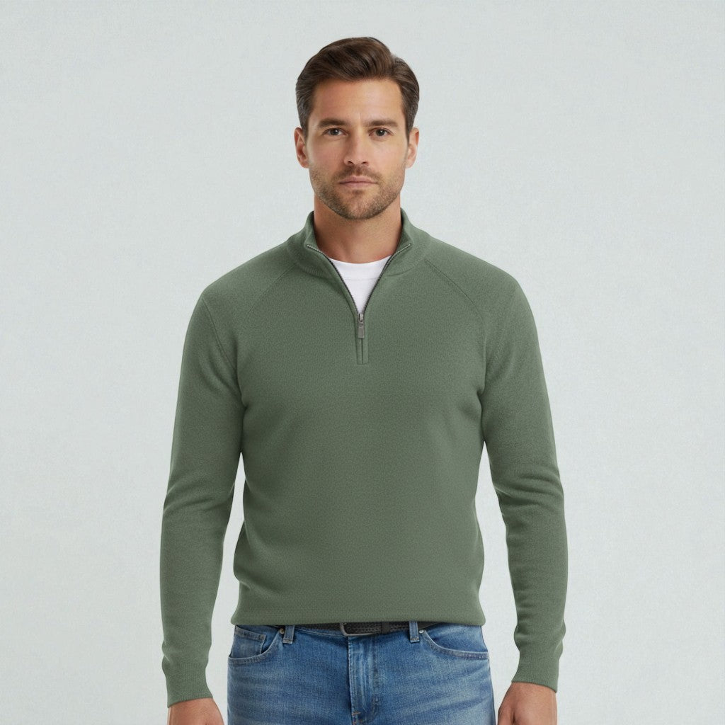 Martin | Refined Half-Zip Knit Sweater For Men