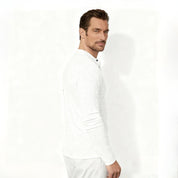 Davenport | Linen Henley Shirt For Men