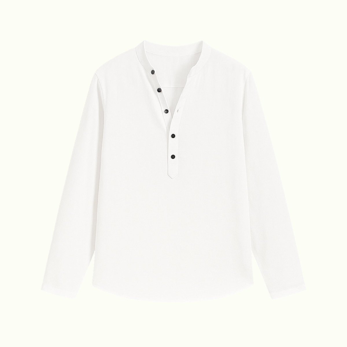 Davenport | Linen Henley Shirt For Men