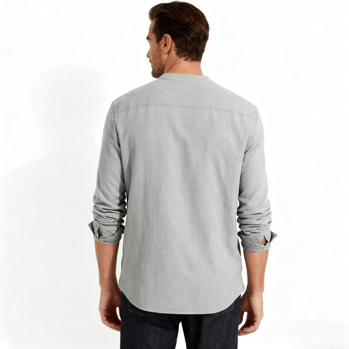 Davenport | Linen Henley Shirt For Men
