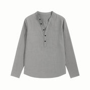 Davenport | Linen Henley Shirt For Men