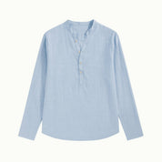 Davenport | Linen Henley Shirt For Men