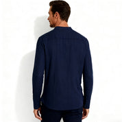 Davenport | Linen Henley Shirt For Men