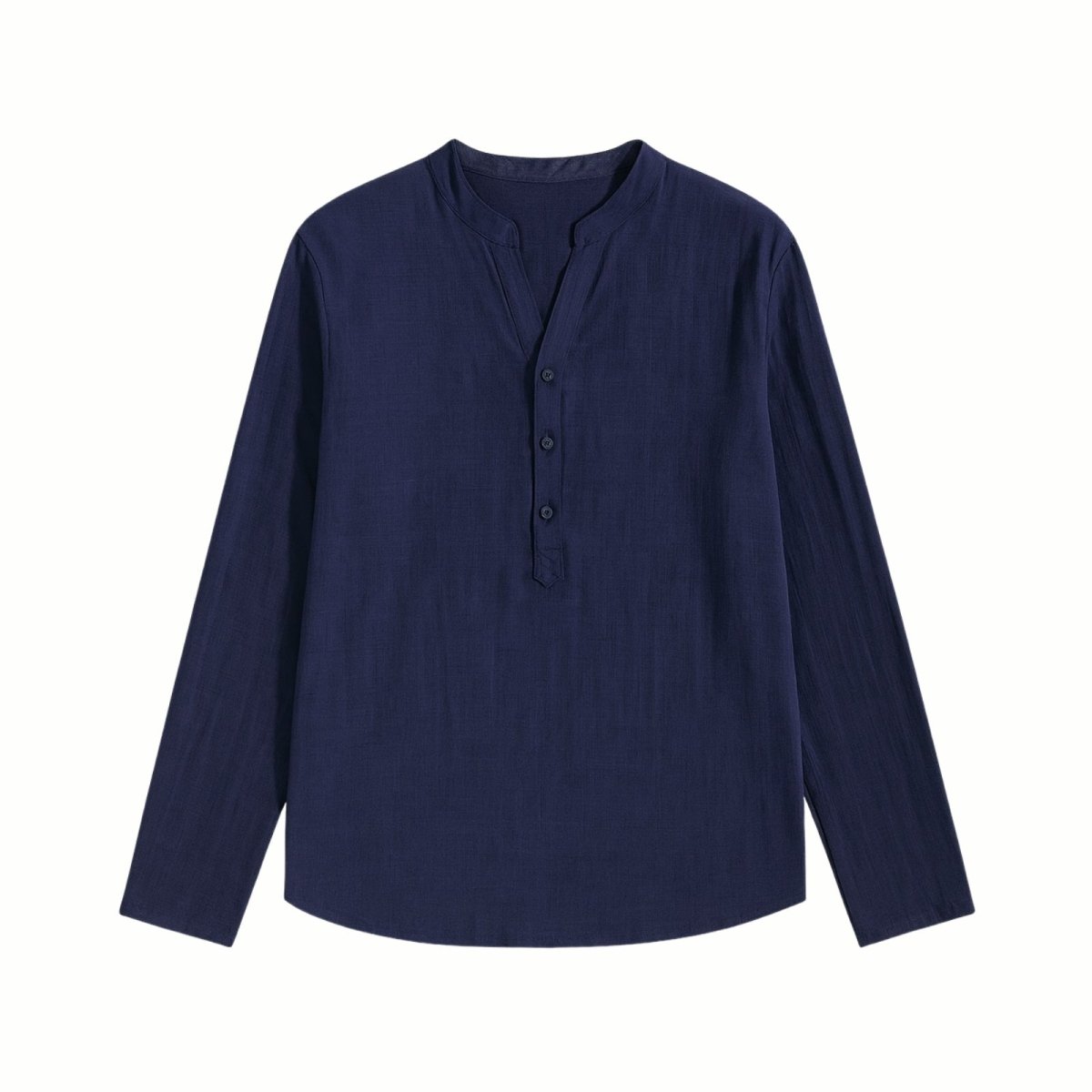 Davenport | Linen Henley Shirt For Men