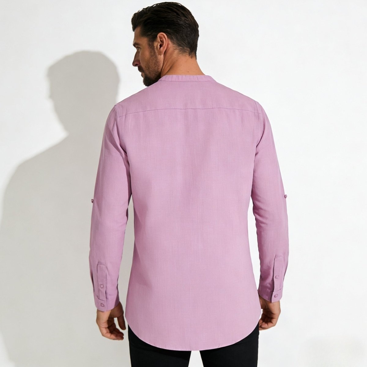 Davenport | Linen Henley Shirt For Men