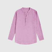 Davenport | Linen Henley Shirt For Men