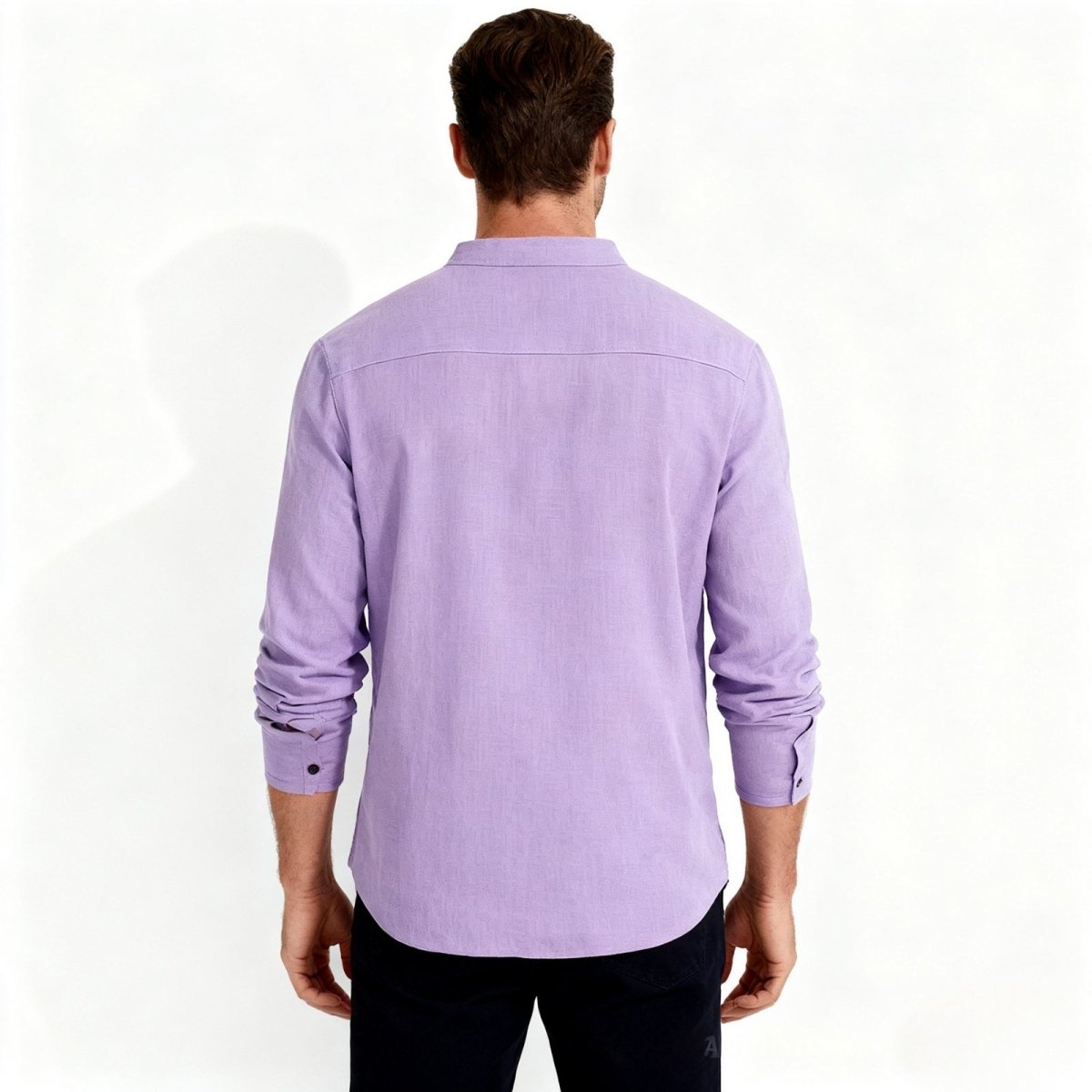 Davenport | Linen Henley Shirt For Men