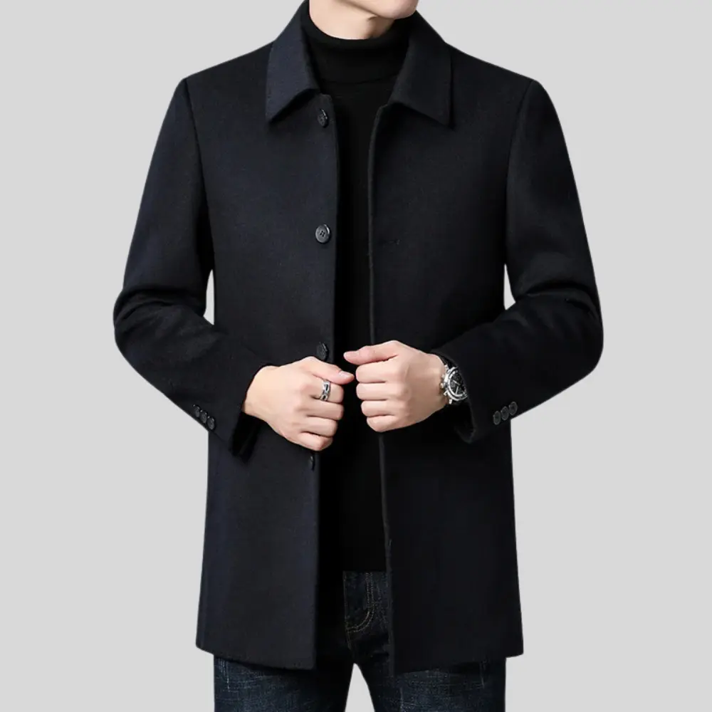 Harrington | Classic Wool Overcoat For Men