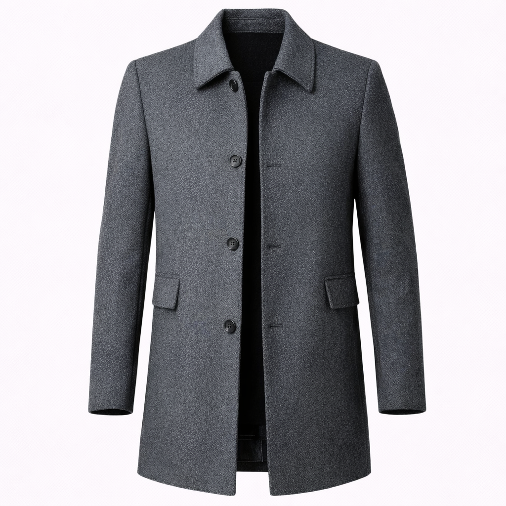 Harrington | Classic Wool Overcoat For Men