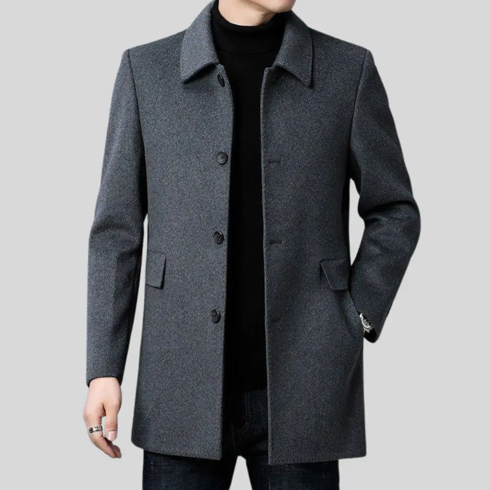 Harrington | Classic Wool Overcoat For Men