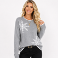 Pull en maille crochetée à motif flocon de neige Louisa Sherwood