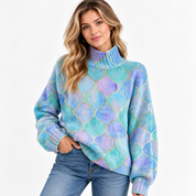 Louisa Trenholm | Pull pastel à motif quatre-feuilles et imprimé doré
