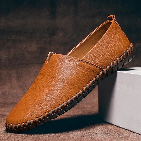 Luca Bellamy | Leather Slip-On Shoes For Men