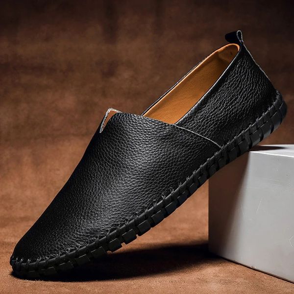 Luca Bellamy | Leather Slip-On Shoes For Men