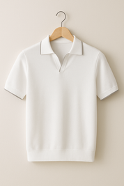 Luca Bellingham | Slim Fit Knit Polo Shirt For Men