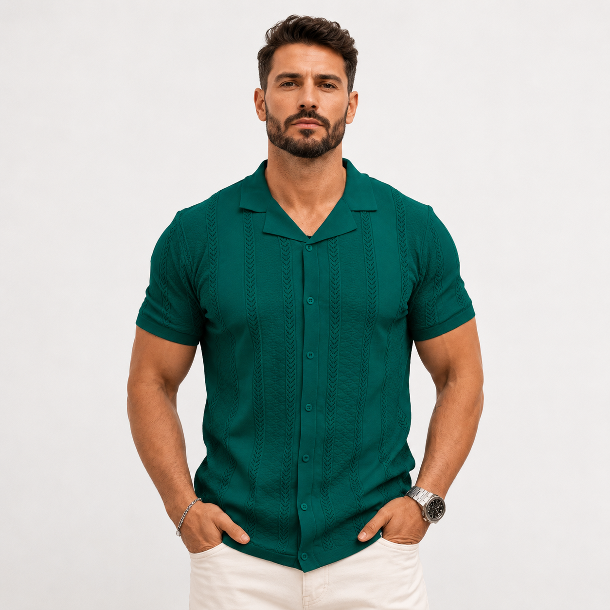 Luca Benedetti | Summer Knit Shirt for Men