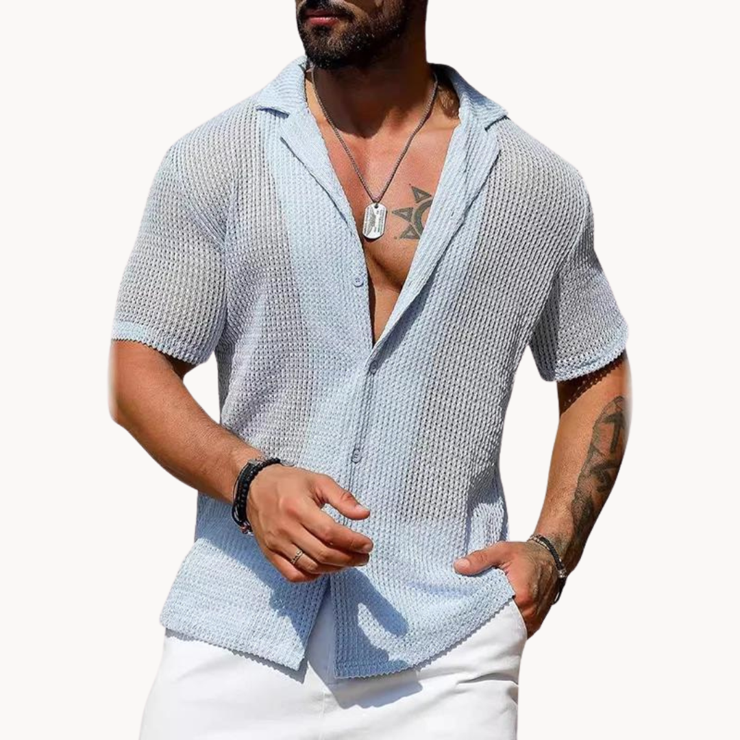 Luca Marino | Summer Knit Shirt For Men