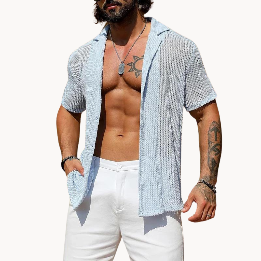 Luca Marino | Summer Knit Shirt For Men