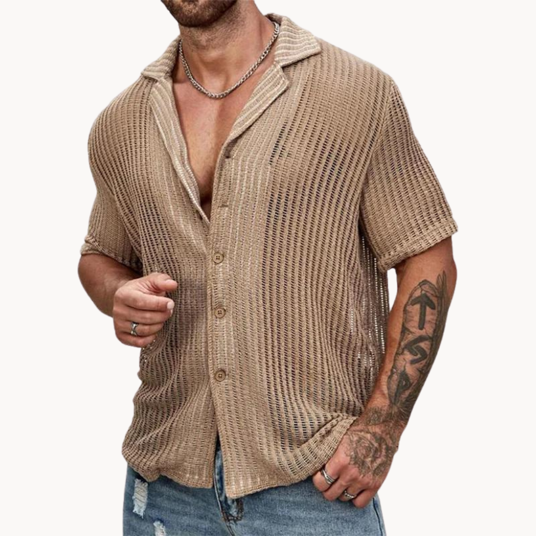 Luca Marino | Summer Knit Shirt For Men