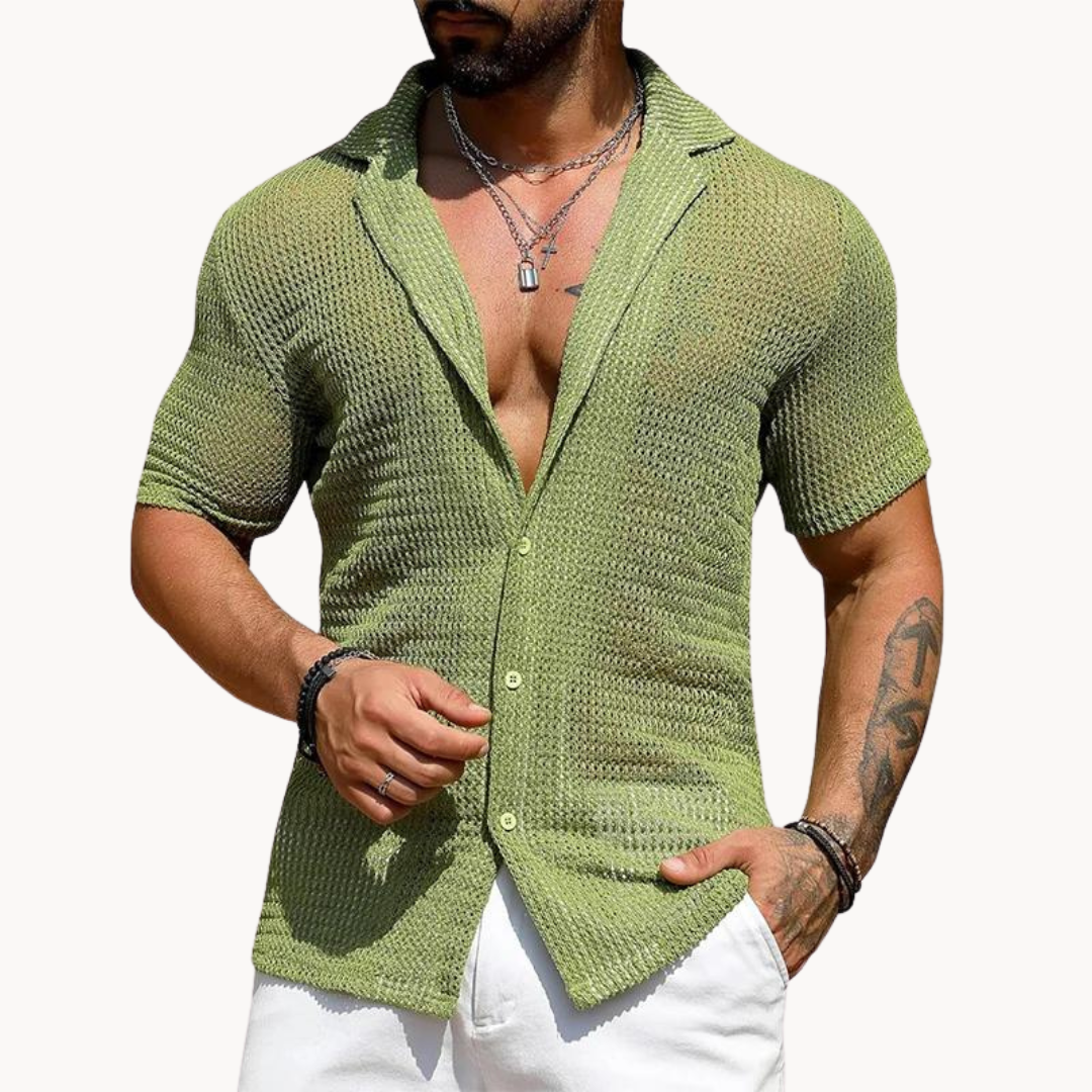 Luca Marino | Summer Knit Shirt For Men